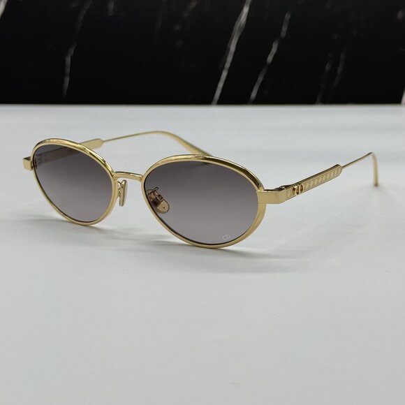 NEW DIOR DIORCANNAGE R1U B0A1 WOMEN GOLD SUNGLASSES - Picture 1 of 9